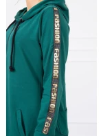 Mikina se zipem na zádech zelená