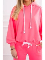 Súprava mikiny s kapucňou ružová neónová Súprava mikiny s kapucňou ružová neónová