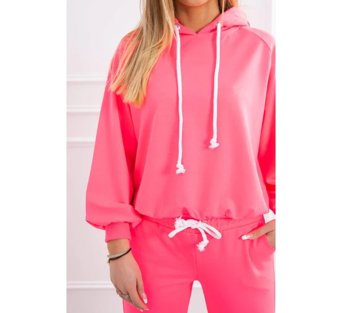 Súprava mikiny s kapucňou ružová neónová Súprava mikiny s kapucňou ružová neónová