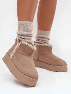 Dámské Sněhule Na Platformě S Big Star Béžové model 21705869 - Big Star Shoes