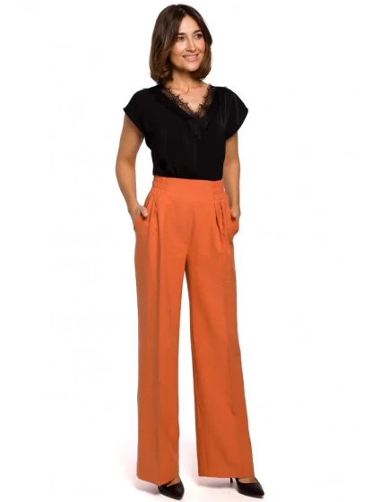 S206 Top s čipkovým výstrihom - čierny