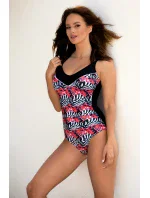 Plavky Folk Black and Red - Madora Plavky Folk Black and Red - Madora