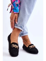 Dámské semišové mokasíny Černá Sorento