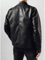 Pánska čierna kožená bunda Dstreet TX4687