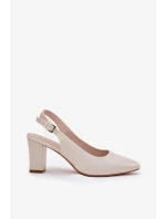 Dámske pohodlné lodičky na podpätku Sergio Leone - perleťové Dámske pohodlné lodičky na podpätku Sergio Leone - perleťové