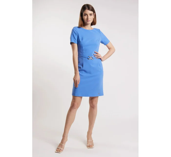 Dámske šaty s opaskom DRE0270-M12 chrpová - Monnar