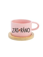 ZAS_RÁNO - ružový pohár na makrónky 200 ml