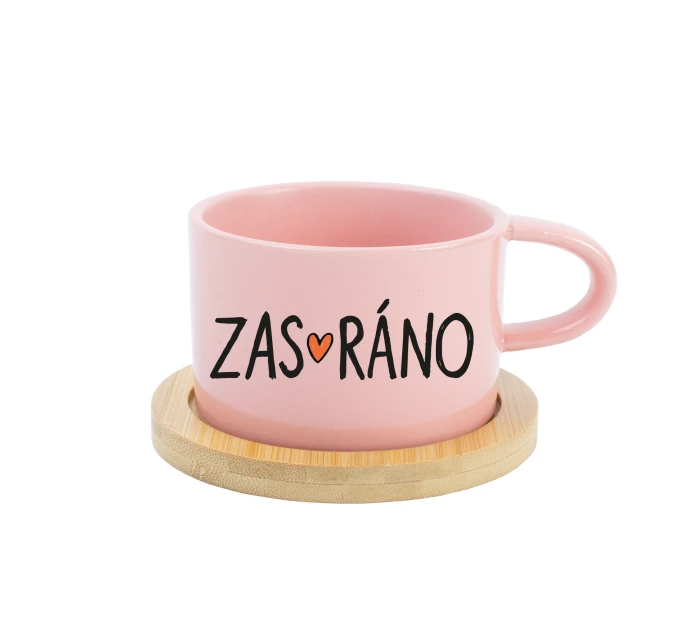 ZAS_RÁNO - ružový pohár na makrónky 200 ml