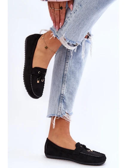 Klasyczne Zamszowe Mokasyny Czarne Good Time Klasyczne Zamszowe Mokasyny Czarne Good Time