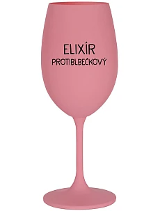 ELIXÍR PROTIBLBEČKOVÝ - ružový pohár na víno 350 ml