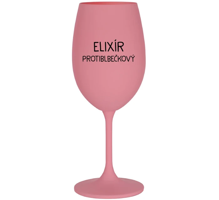 ELIXÍR PROTIBLBEČKOVÝ - ružový pohár na víno 350 ml