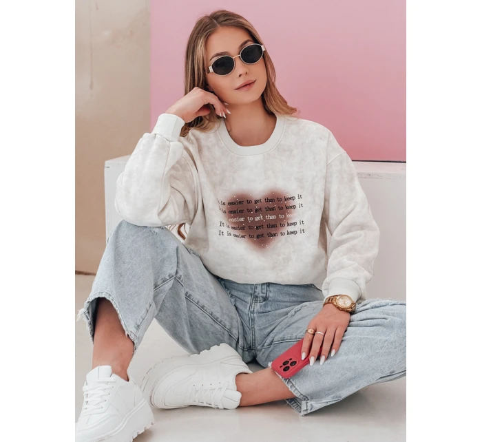 Dámská oversize mikina se srdcem šedá Dstreet model 21988169 - FashionStreet