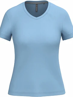 Kariban K 381 Dámske tričko s výstrihom do V 20.K381 sky blue