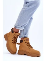 Damskie Trapery Botki Ocieplane Brązowe Corbin