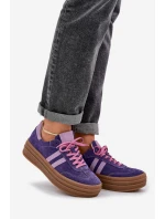 Zazoo N1068S4 Damskie Zamszowe Sneakersy Na Platformie Ciemnofioletowe