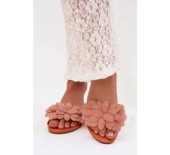 Dámské ploché s ozdobou oranžové Grelora