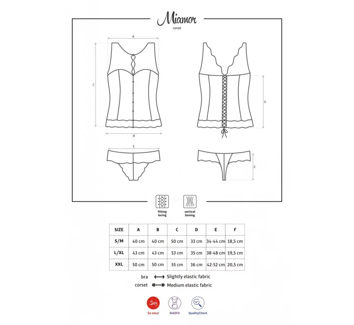 Svůdný korzet model 7639961 corset bordó - Obsessive