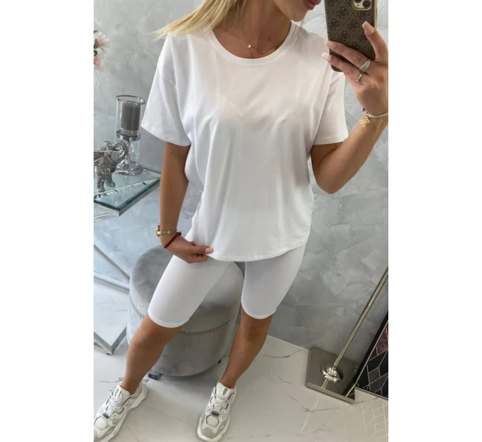 Biely set top+legíny Biely set top+legíny