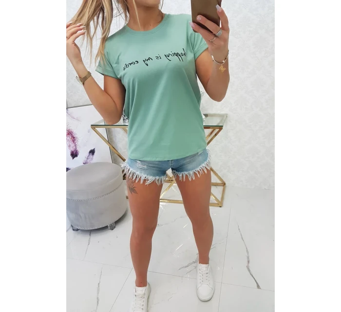 Nakupovanie je moja kardio tmavo mätová blúzka