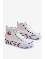 Dámské vysoké textilní tenisky na platformě Big Star model 21608464 Bílá - Big Star Shoes Dámské vysoké textilní tenisky na platformě Big Star model 21608464 Bílá - Big Star Shoes