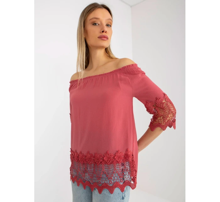 Dámska blúzka LK BZ 506188.32X tmavo ružová - FPrice