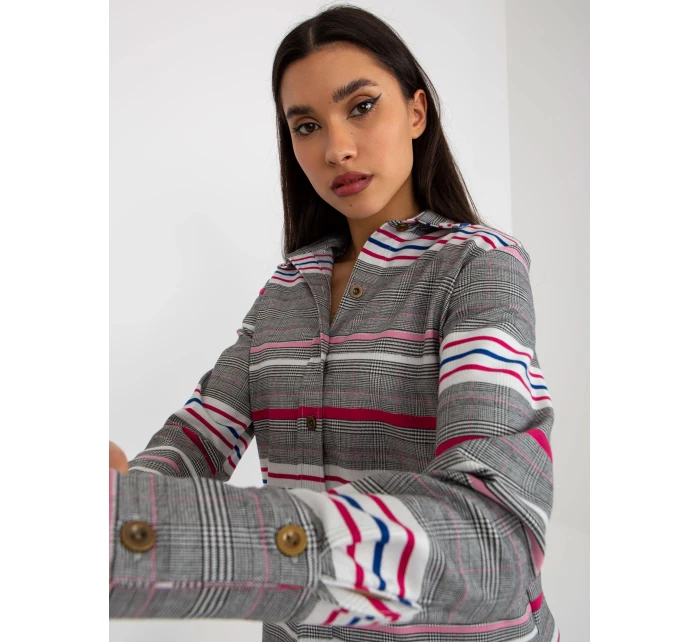 Dámska košeľa LK KS 509165.06X biela a ružová - FPrice Dámska košeľa LK KS 509165.06X biela a ružová - FPrice