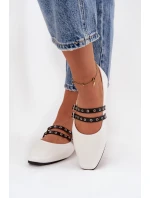 Dámske baleríny s remienkami Deliora - biele Dámske baleríny s remienkami Deliora - biele