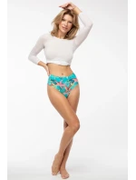 Sea Stars Simple Brasil Maxi nohavičky zelené a červené - Julimex