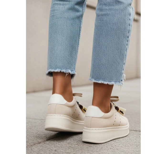 FashionStreet béžové dámske tenisky ZY1414
