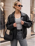 Dámska čierna bunda FashionStreet TY5960