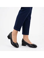 Dámske pohodlné čierne lodičky na klinoch M.Daszynski SA279-1 3