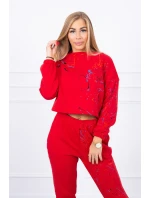 Izolovaná sada s farebnou potlačou červená Izolovaná sada s farebnou potlačou červená