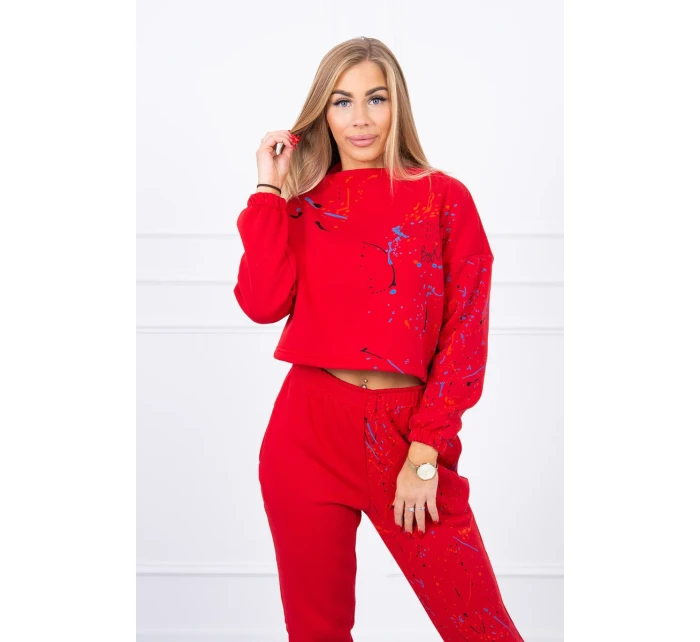 Izolovaná sada s farebnou potlačou červená Izolovaná sada s farebnou potlačou červená