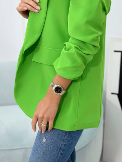 Sako s klopami elegantné svetlo zelené