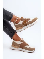 Sneakersy Damskie Z Eko Skóry Brązowe Vinelli Sneakersy Damskie Z Eko Skóry Brązowe Vinelli