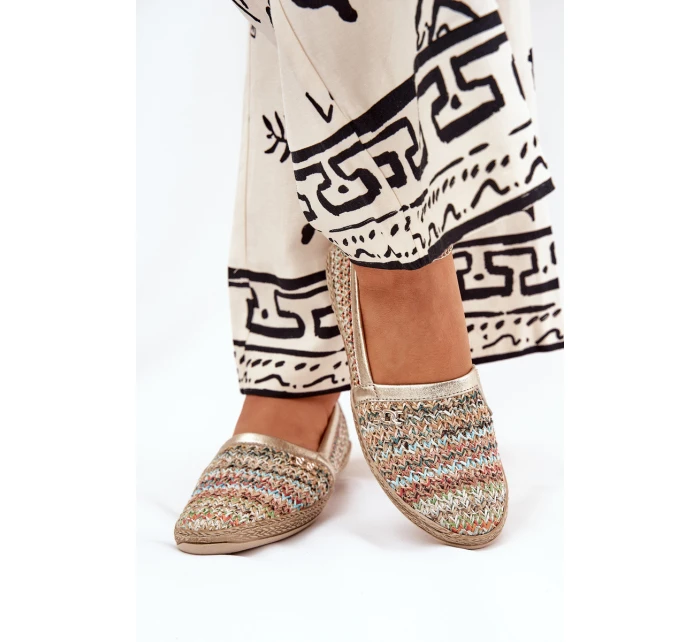 Elegantní Kožené Espadrilky S Pletením Multikolor model 21684984 - Zazoo