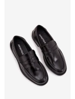 Pánské mokasíny z eko kůže černé model 21747706 - Boto