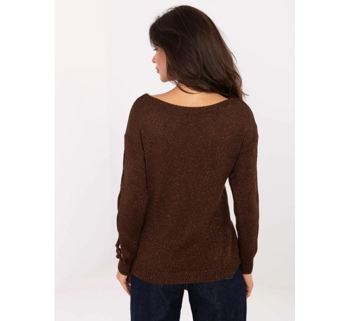 Sweter MI SW model 21334731 ciemny brązowy - FPrice