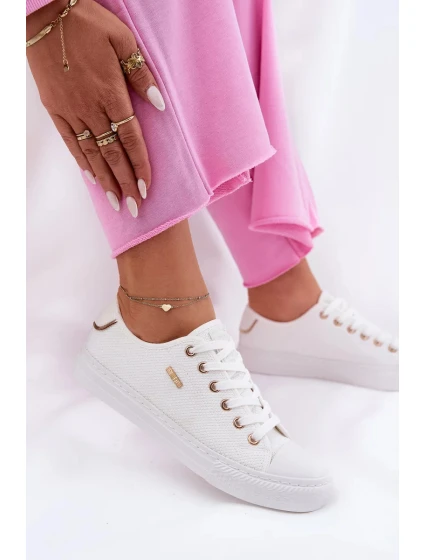 Dámské plátěné tenisky Big Star – bílé Dámské plátěné tenisky Big Star – bílé