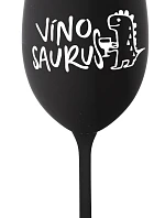 VÍNOSAURUS - čierny pohár na víno 350 ml