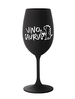 VÍNOSAURUS - čierny pohár na víno 350 ml