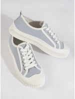 Zajímavé modré tenisky dámské bez podpatku Zajímavé modré tenisky dámské bez podpatku