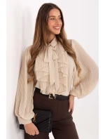 Košeľa s dlhým rukávom model 220300 Taliansko Moda Košeľa s dlhým rukávom model 220300 Taliansko Moda