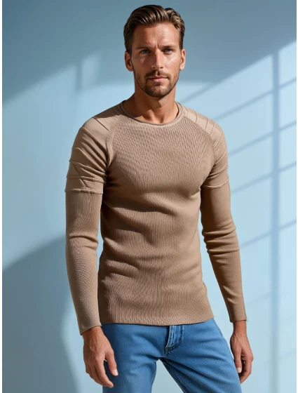 Pánský béžový svetr Dstreet model 21982656 - FashionStreet