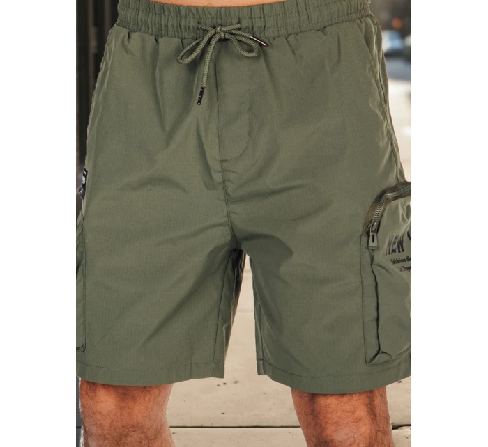 Pánské látkové bojové šortky zelené Dstreet model 21988614 - FashionStreet