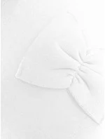 Teplá biela dámska mikina s mašľami (23999)