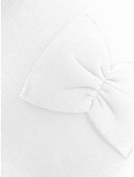 Teplá biela dámska mikina s mašľami (23999)