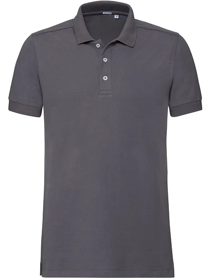Russell Athletic 566M Pánske elastické polo tričko z piké 10.566M convoy grey Russell Athletic 566M Pánske elastické polo tričko z piké 10.566M convoy grey