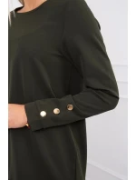 Šaty s khaki volánom