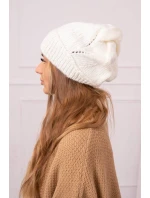 Dámska čiapka Ingrid K371 ecru Dámska čiapka Ingrid K371 ecru